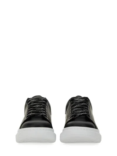 Alexander Mcqueen Larry Leather Sneakers With Logo Detail In Animal Print