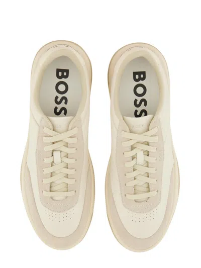 Hugo Boss Boss Baltimore Tenn Sneaker In White
