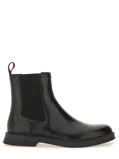 Hugo Boss Hugo Leather Chelsea Boot In Black