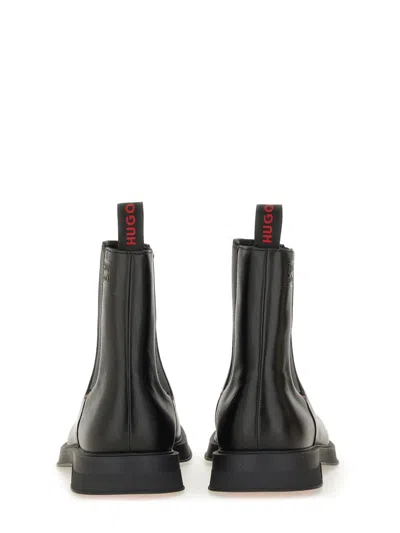 Hugo Boss Hugo Leather Chelsea Boot In Black
