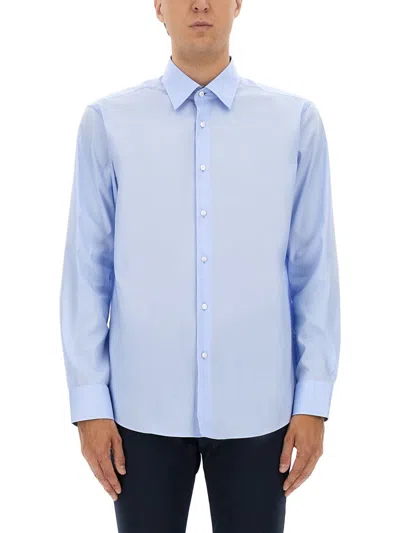 Hugo Boss Boss Poplin Shirt In Blue