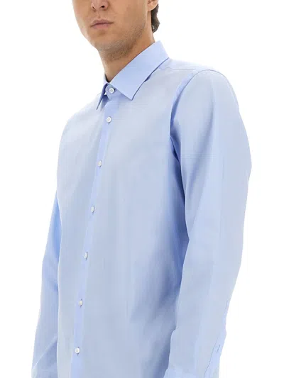 Hugo Boss Boss Poplin Shirt In Blue