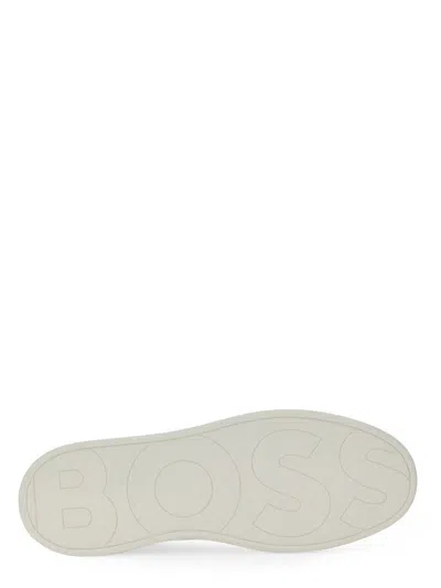 Hugo Boss Boss Leather Sneaker In White