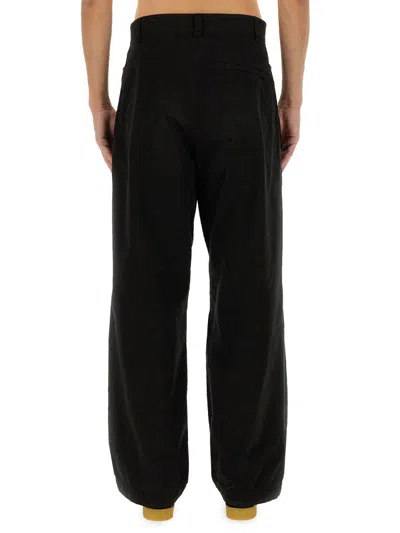 Msgm Utility Cargo Pant With Multiple Pockets In Black