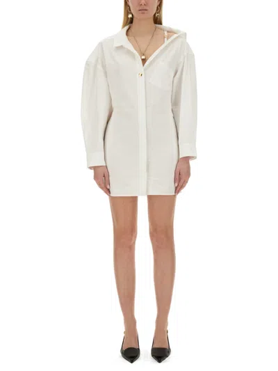 Jacquemus Chic Slim Fit Mini Dress In White