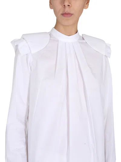 Raf Simons Ruffled Maxi Dress In White