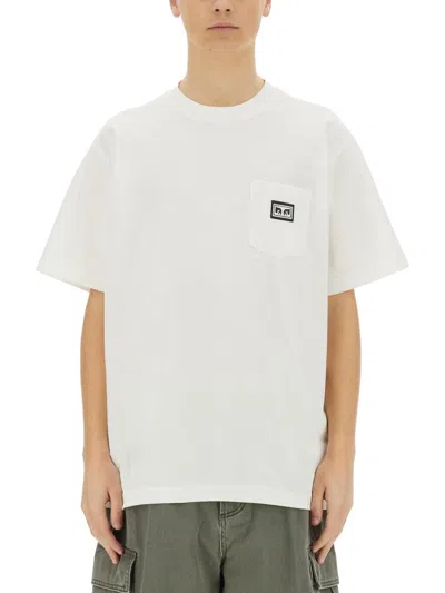 Obey Logo-print Short-sleeve T-shirt In White
