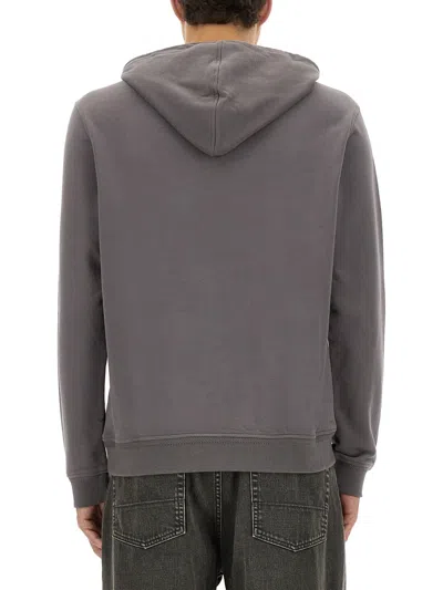 Belstaff Hooded Sweater Drawstring Kangaroo Pocket In Gray