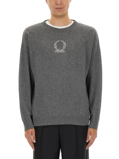 Moschino Wool And Cashmere Pullover In Gray