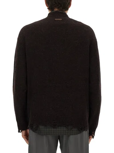 Moschino Couture Shetland Wool Pullover In Black