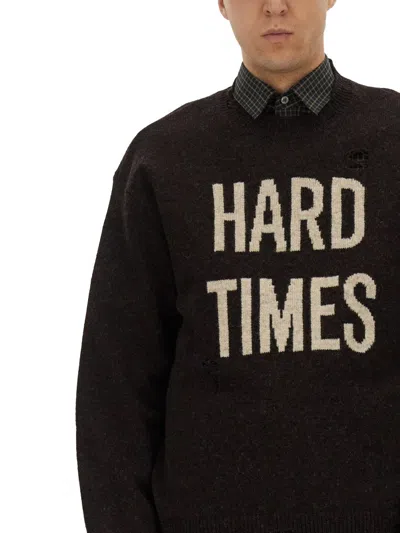 Moschino Couture Shetland Wool Pullover In Black