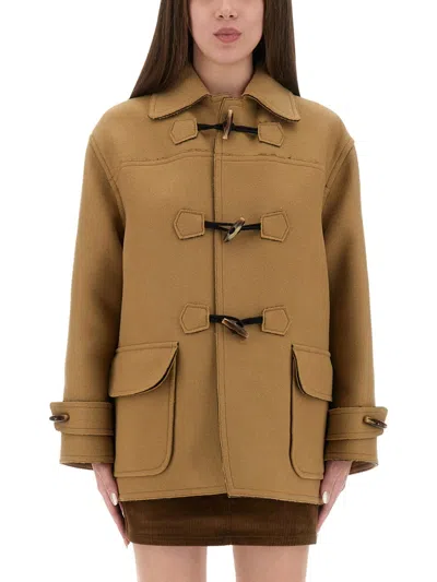 Moschino Jeans Duffle Jacket In Brown