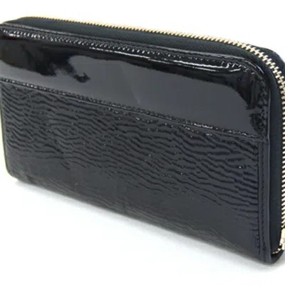 Pre-owned Bvlgari Black Patent Leather Long Wallet (bi-fold) ()