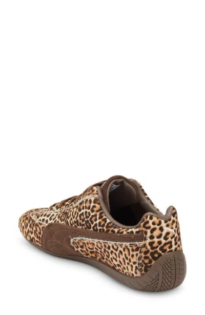 Puma Womens Leopard Brown Speedcat Og Leopard Leather Trainers In Animal Print