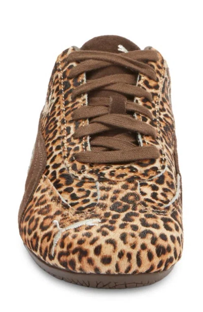 Puma Womens Leopard Brown Speedcat Og Leopard Leather Trainers In Animal Print