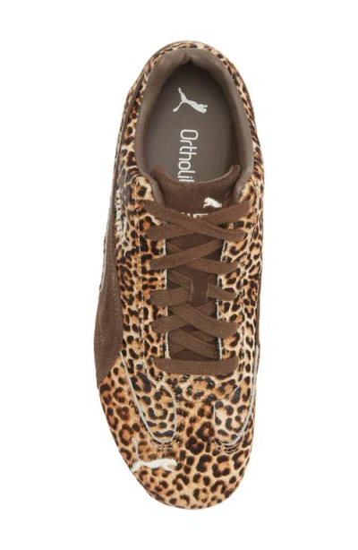 Puma Womens Leopard Brown Speedcat Og Leopard Leather Trainers In Animal Print