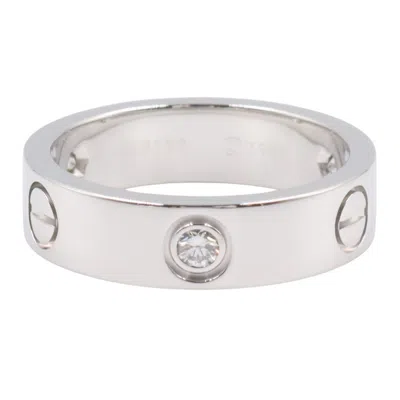 Pre-owned Cartier Clear White Gold (18k) Band Ring () In Transparent