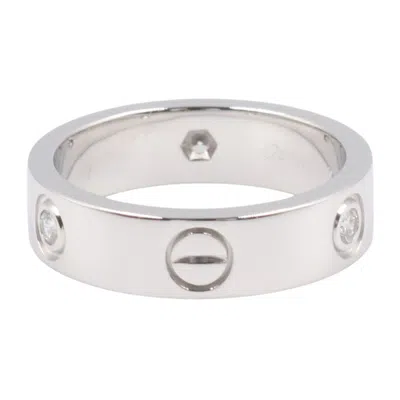 Pre-owned Cartier Clear White Gold (18k) Band Ring () In Transparent