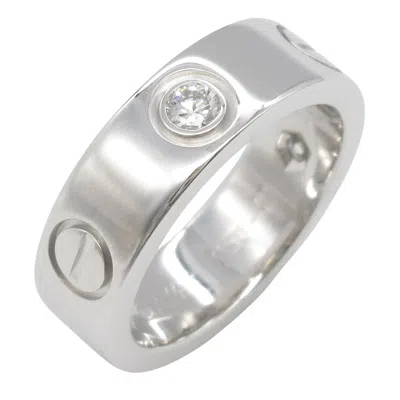 Pre-owned Cartier Clear White Gold (18k) Band Ring () In Transparent