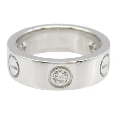 Pre-owned Cartier Clear White Gold (18k) Band Ring () In Transparent
