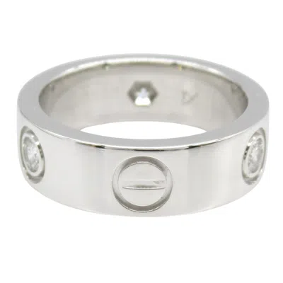 Pre-owned Cartier Clear White Gold (18k) Band Ring () In Transparent