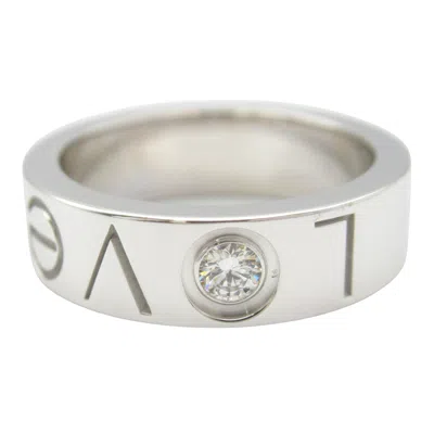 Pre-owned Cartier Clear White Gold (18k) Band Ring () In Transparent