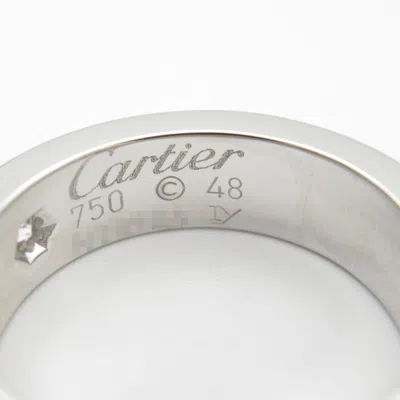 Pre-owned Cartier Clear White Gold (18k) Band Ring () In Transparent