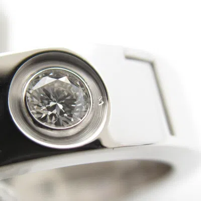 Pre-owned Cartier Clear White Gold (18k) Band Ring () In Transparent