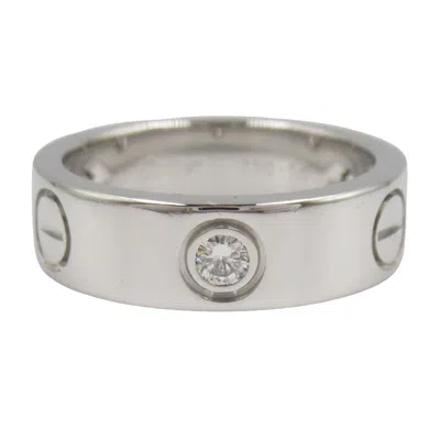 Pre-owned Cartier Clear White Gold (18k) Band Ring () In Transparent