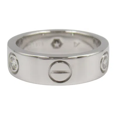 Pre-owned Cartier Clear White Gold (18k) Band Ring () In Transparent