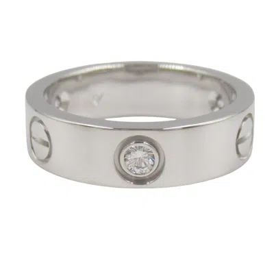 Pre-owned Cartier Clear White Gold White Gold (18k) Band Ring () In Multi