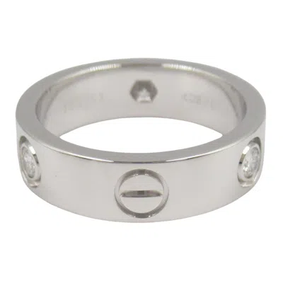 Pre-owned Cartier Clear White Gold White Gold (18k) Band Ring () In Multi