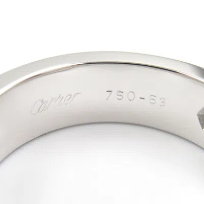 Pre-owned Cartier Clear White Gold White Gold (18k) Band Ring () In Multi