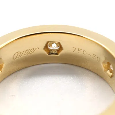 Pre-owned Cartier Clear Yellow Gold (18k) Band Ring () In Transparent