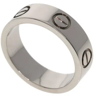 Pre-owned Cartier Love White Band Ring ()