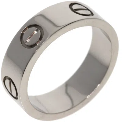Pre-owned Cartier Love White Band Ring ()