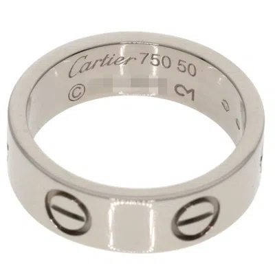 Pre-owned Cartier Love White Band Ring ()