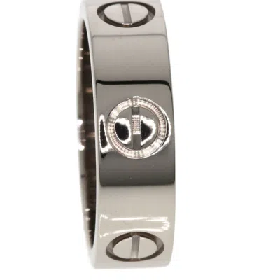 Pre-owned Cartier Love White Band Ring ()