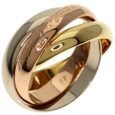Pre-owned Cartier Pink White Gold Yellow Gold Yellow Gold (18k) Pink Gold (18k) White Gold (18k) Band Ring (pr