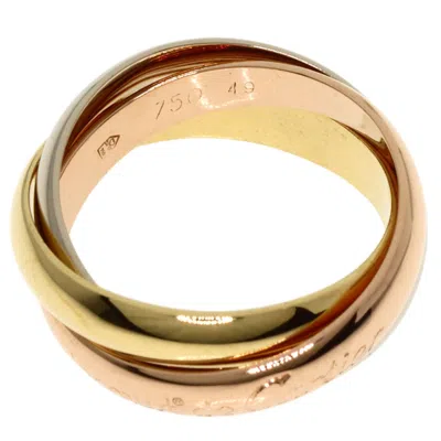 Pre-owned Cartier Pink White Gold Yellow Gold Yellow Gold (18k) Pink Gold (18k) White Gold (18k) Band Ring (pr