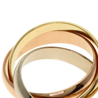 Pre-owned Cartier Pink White Gold Yellow Gold Yellow Gold (18k) Pink Gold (18k) White Gold (18k) Band Ring (pr