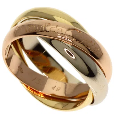 Pre-owned Cartier Pink White Gold Yellow Gold Yellow Gold (18k) Pink Gold (18k) White Gold (18k) Band Ring (pr
