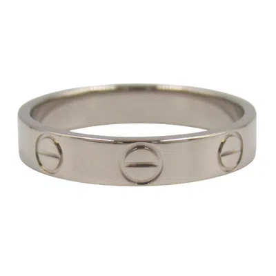 Pre-owned Cartier Silver White Gold (18k) Band Ring ()
