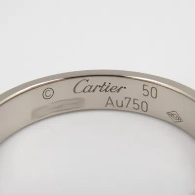 Pre-owned Cartier Silver White Gold (18k) Band Ring ()