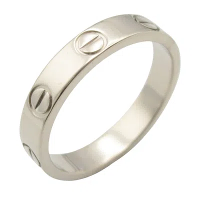 Pre-owned Cartier Silver White Gold (18k) Band Ring ()