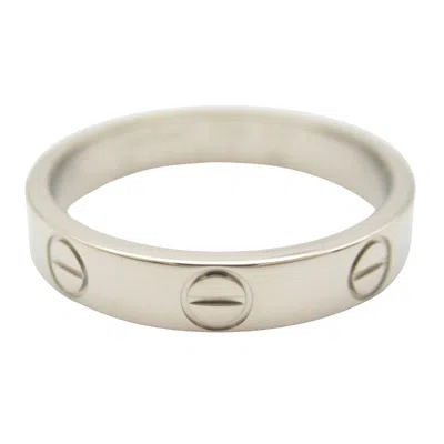 Pre-owned Cartier Silver White Gold (18k) Band Ring ()