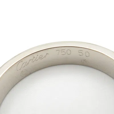 Pre-owned Cartier Silver White Gold (18k) Band Ring ()