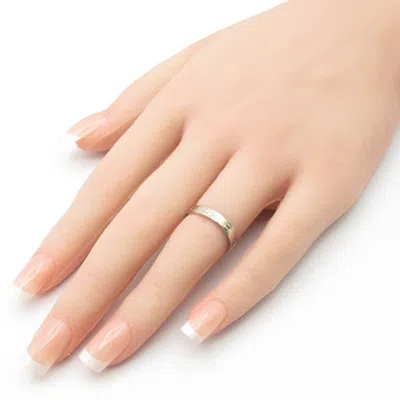 Pre-owned Cartier Silver White Gold (18k) Band Ring ()