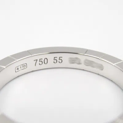 Pre-owned Cartier Silver White Gold (18k) Band Ring ()