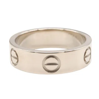Pre-owned Cartier Silver White Gold (18k) Band Ring ()
